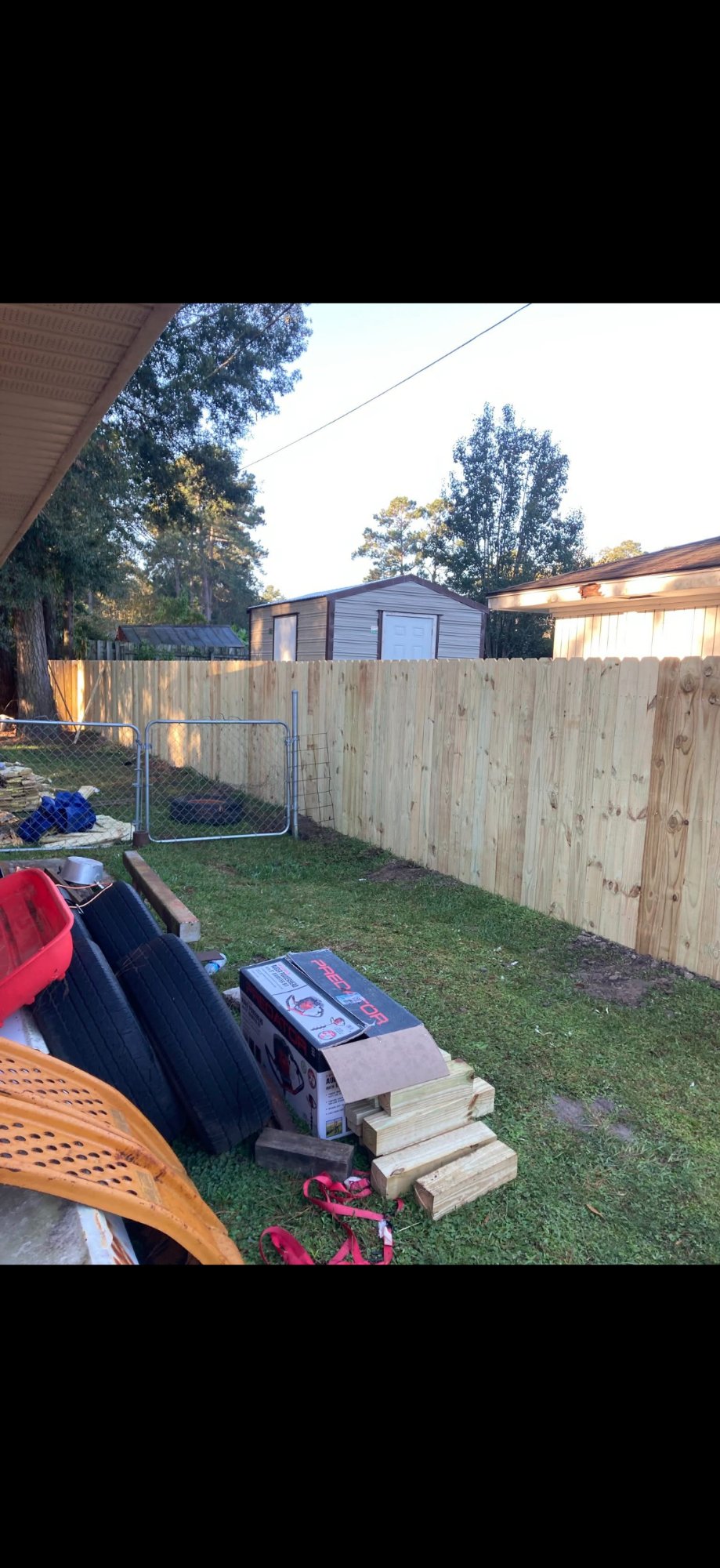 Completed Wood Fence